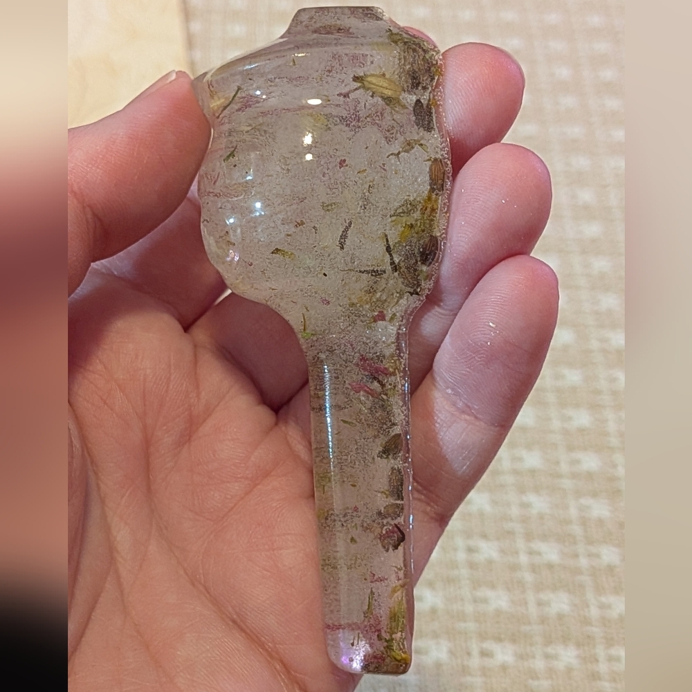 Clear Handmade Floral & Plant Resin Rose - Picture 5 of 5